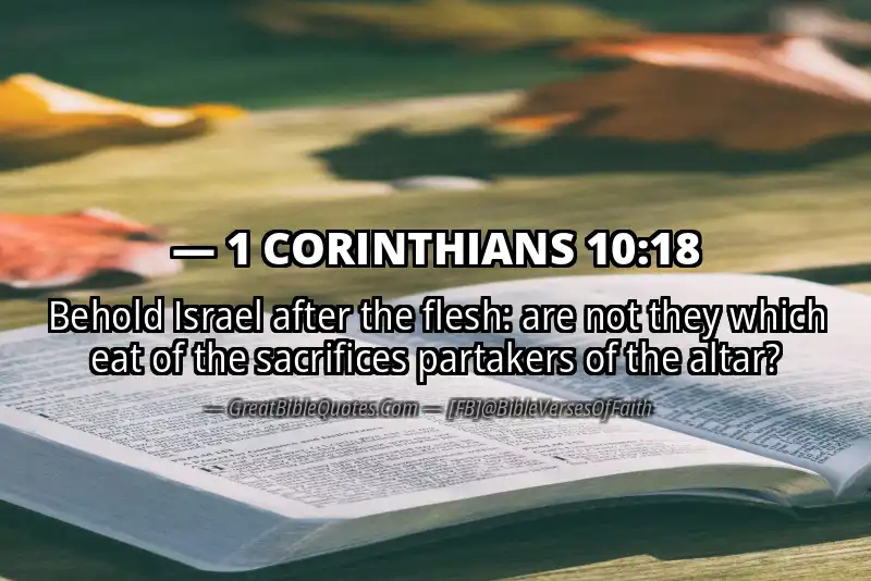 1 CORINTHIANS 10:18 Verse