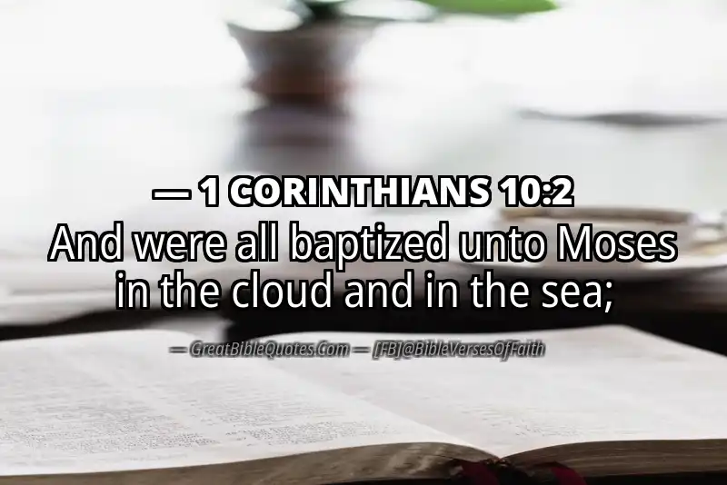 1 CORINTHIANS 10:2 Verse