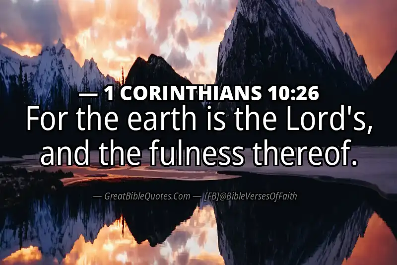 1 CORINTHIANS 10:26 Verse