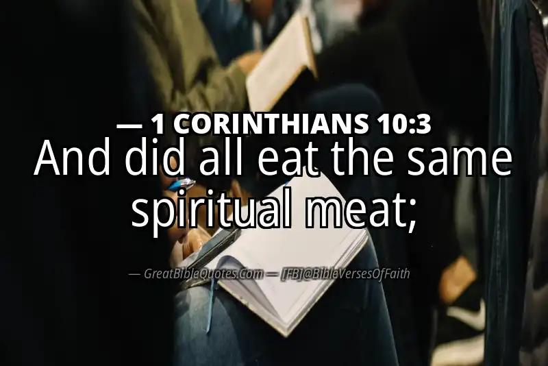 1 CORINTHIANS 10:3 Verse