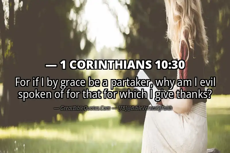 1 CORINTHIANS 10:30 Verse