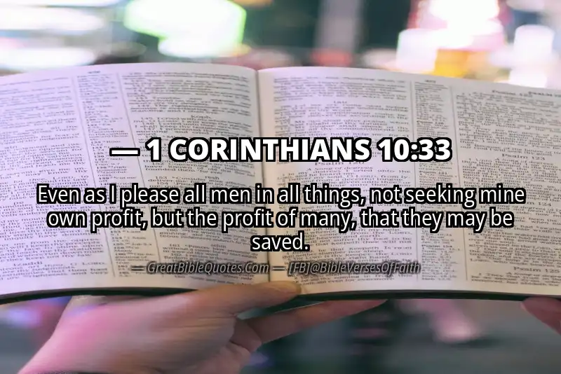 1 CORINTHIANS 10:33 Verse