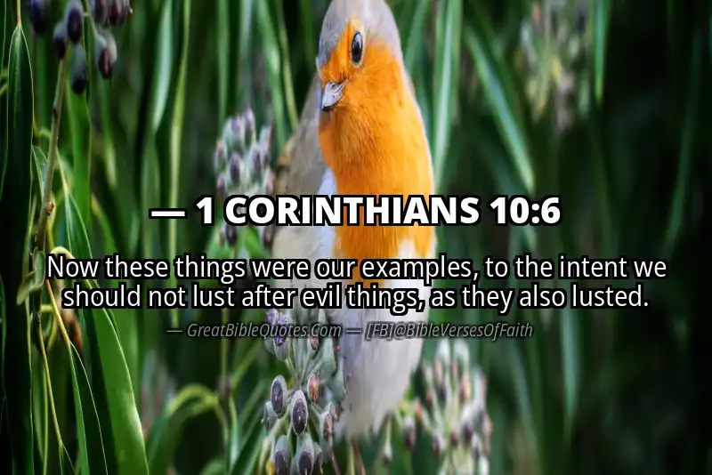 Bible verse: 1 CORINTHIANS 10:6 Image