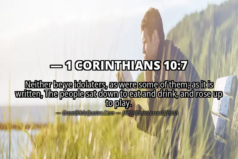 Bible verse: 1 CORINTHIANS 10:7 Image