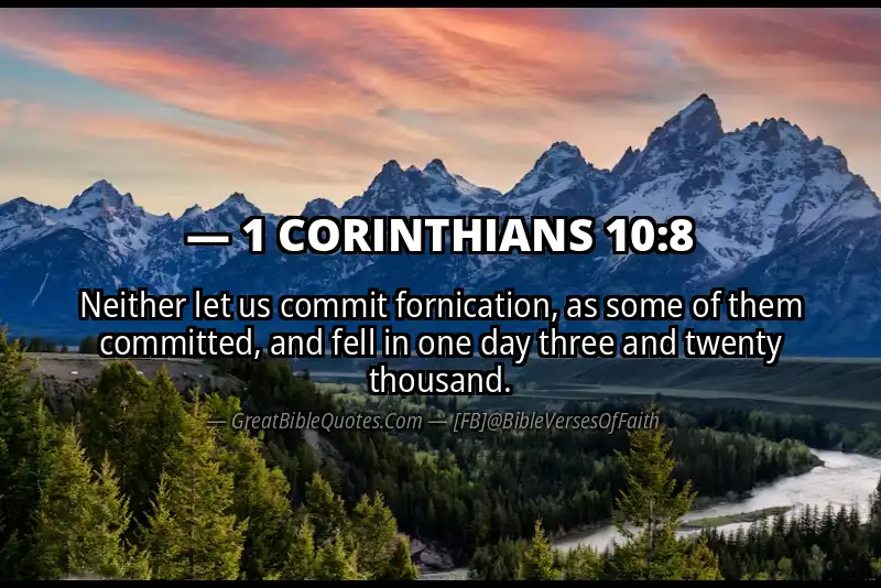 Bible verse: 1 CORINTHIANS 10:8 Image