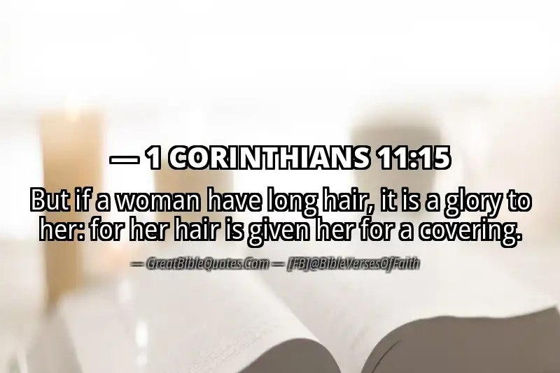 1 CORINTHIANS 11:15 Verse Image