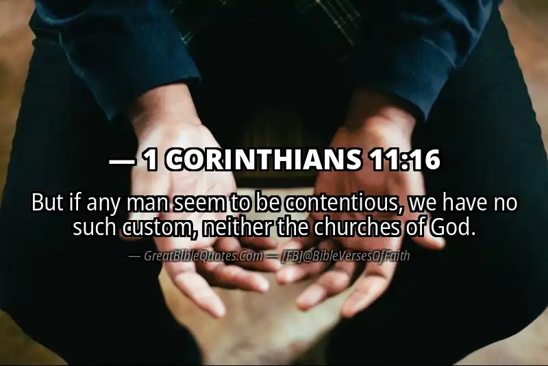 1 CORINTHIANS 11:16 Verse