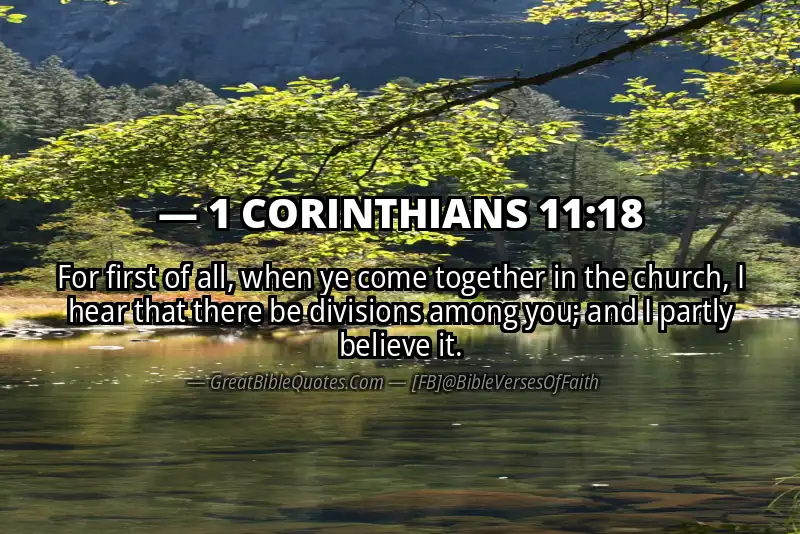 1 CORINTHIANS 11:18 Verse