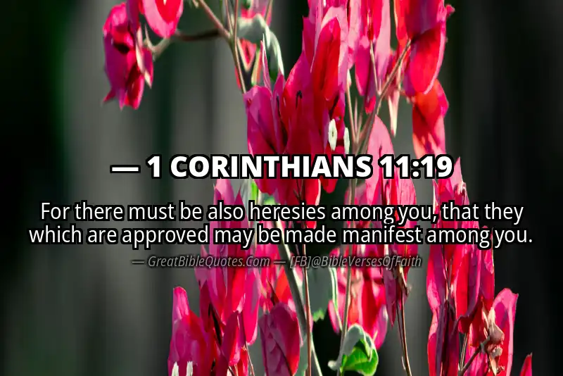 1 CORINTHIANS 11:19 Verse