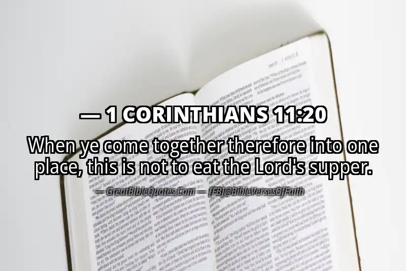 1 CORINTHIANS 11:20 Verse