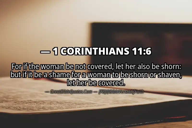 1 CORINTHIANS 11:6 Verse