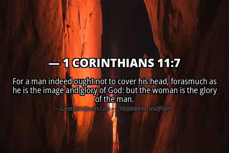 Bible verse: 1 CORINTHIANS 11:7 Image