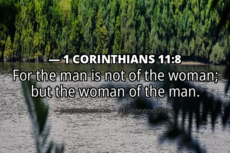 Bible verse: 1 CORINTHIANS 11:8 Image