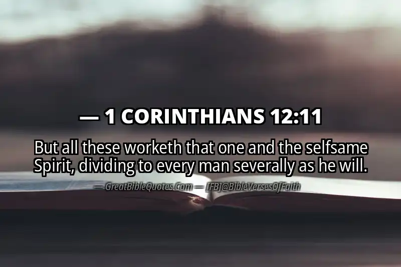 Bible verse: 1 CORINTHIANS 12:11 Image