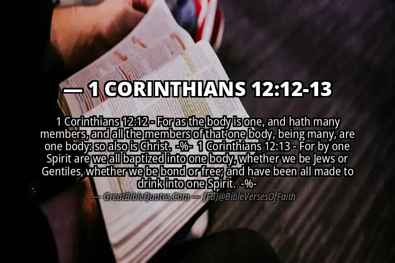 Image for 1 CORINTHIANS 12:12-13 Bible verse