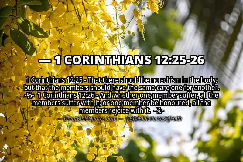 Image for 1 CORINTHIANS 12:25-26 Bible verse