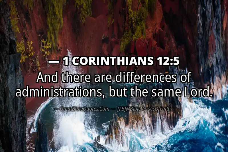 1 CORINTHIANS 12:5 Verse