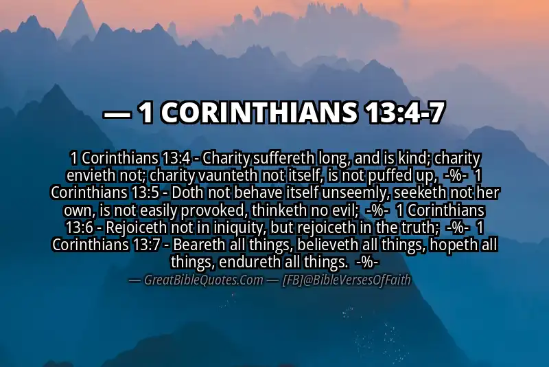 Image for 1 CORINTHIANS 13:4-7 Bible verse