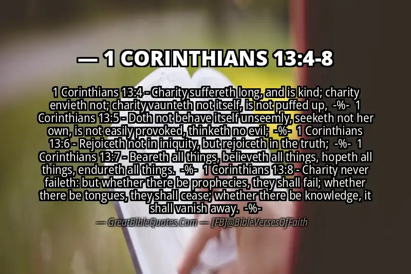 Image for 1 CORINTHIANS 13:4-8 Bible verse