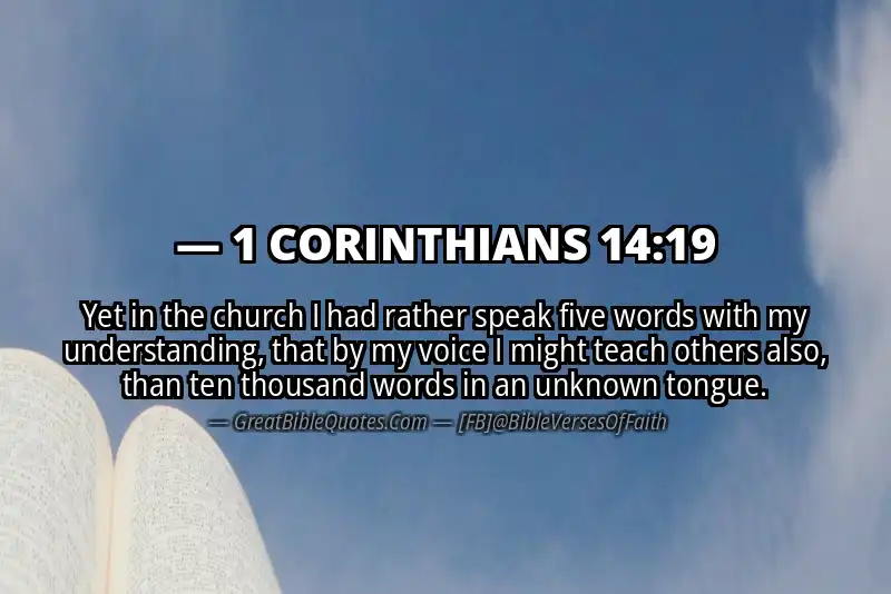 1 CORINTHIANS 14:19 Verse