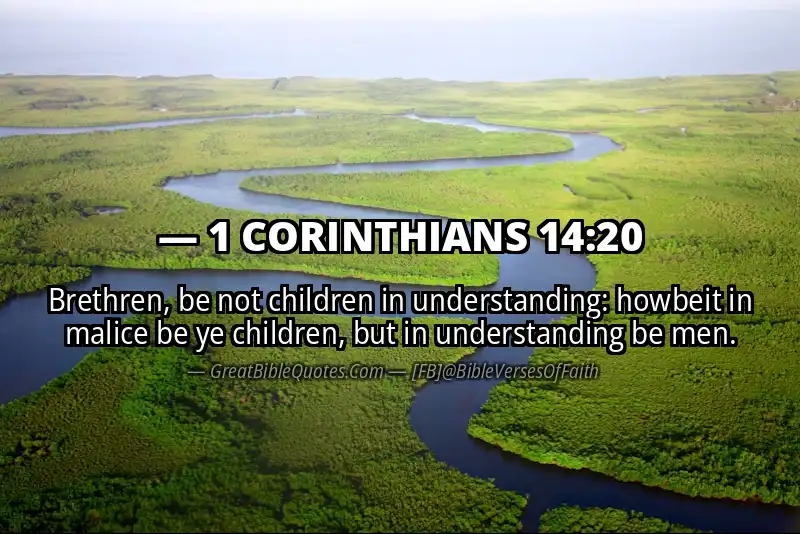 1 CORINTHIANS 14:20 Verse