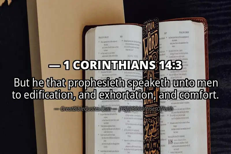 Bible verse: 1 CORINTHIANS 14:3 Image