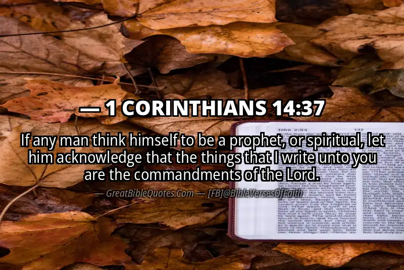 1 CORINTHIANS 14:37 Verse