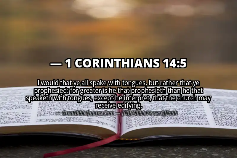 Bible verse: 1 CORINTHIANS 14:5 Image