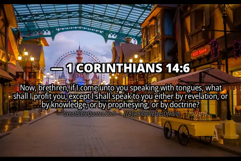 Bible verse: 1 CORINTHIANS 14:6 Image