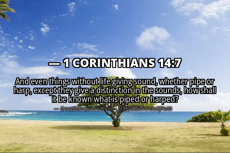 Bible verse: 1 CORINTHIANS 14:7 Image