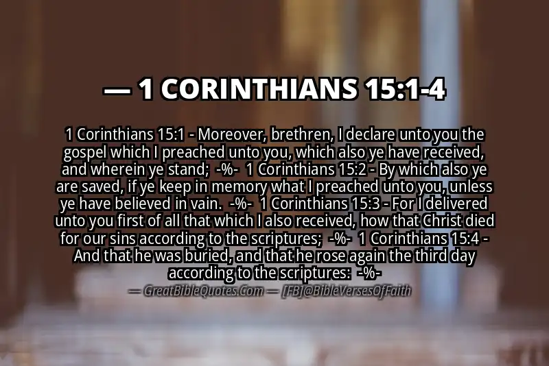 Image for 1 CORINTHIANS 15:1-4 Bible verse