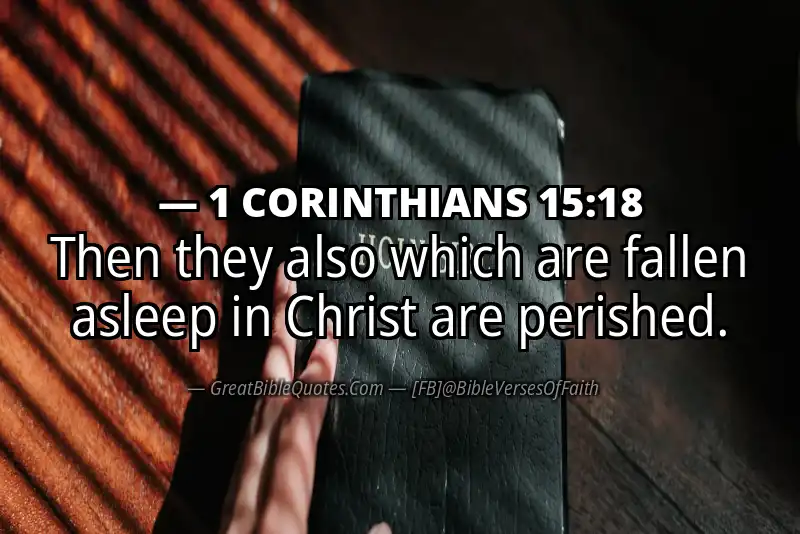 1 CORINTHIANS 15:18 Verse