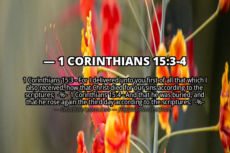 Image for 1 CORINTHIANS 15:3-4 Bible verse