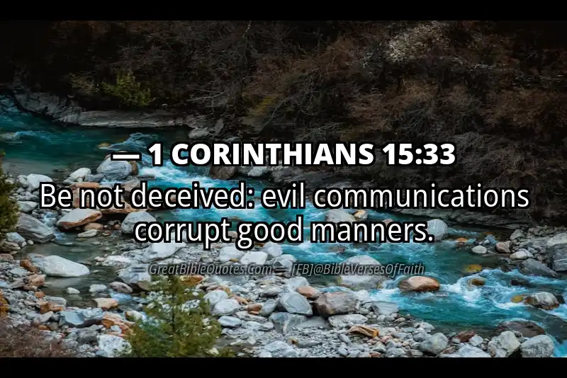 Bible verse: 1 CORINTHIANS 15:33 Image