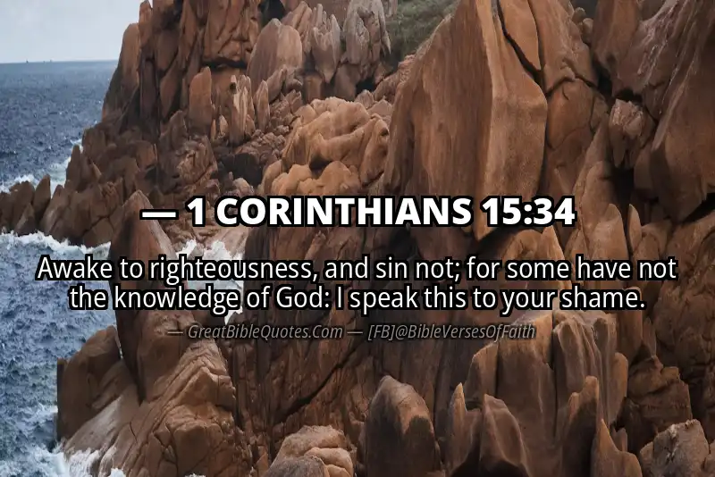 1 CORINTHIANS 15:34 Verse Image
