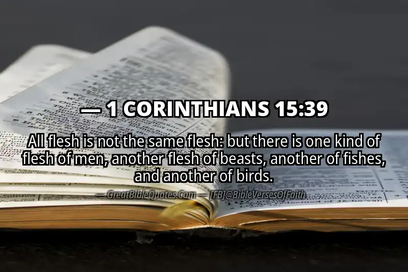 Bible verse: 1 CORINTHIANS 15:39 Image