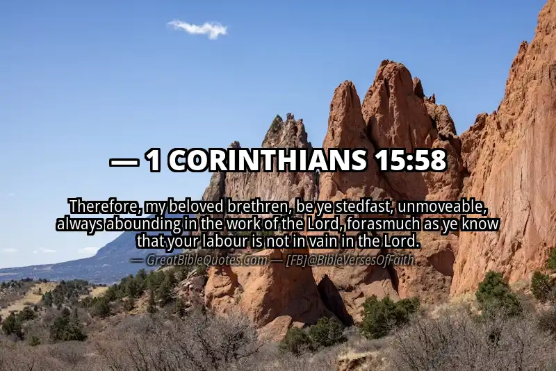 1 CORINTHIANS 15:58 Verse