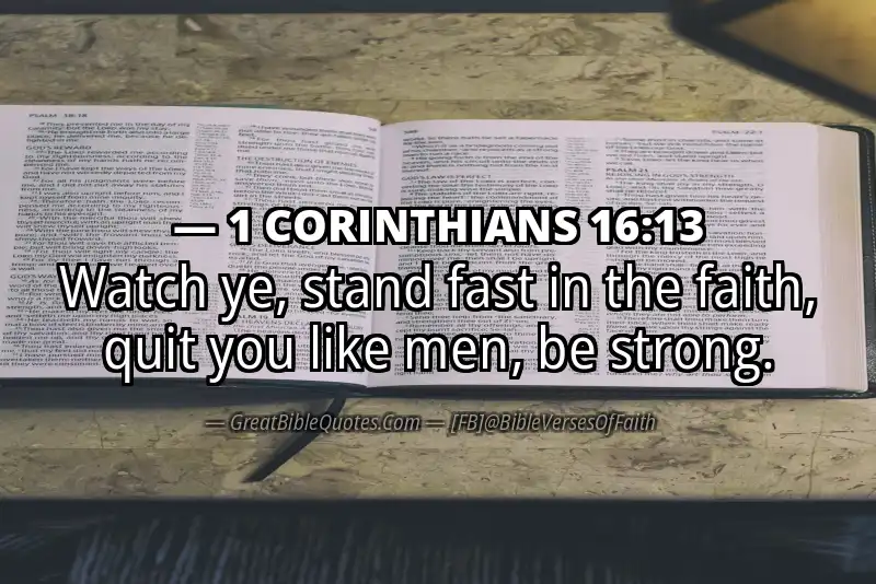 Image for 1 CORINTHIANS 16:13 Bible verse