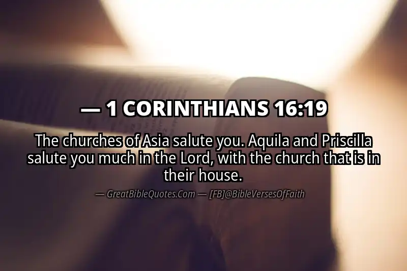 1 CORINTHIANS 16:19 Verse
