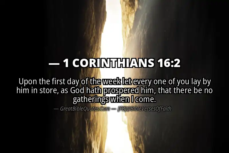 1 CORINTHIANS 16:2 Verse