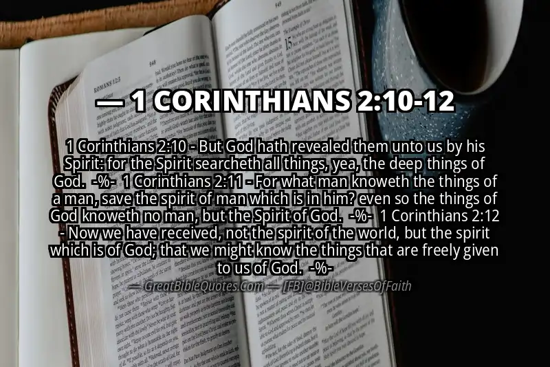 Image for 1 CORINTHIANS 2:10-12 Bible verse