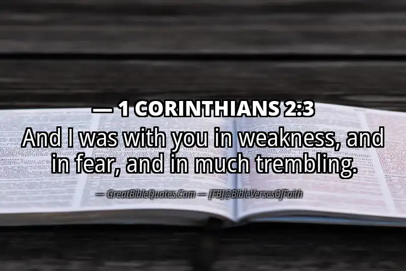 Bible verse: 1 CORINTHIANS 2:3 Image