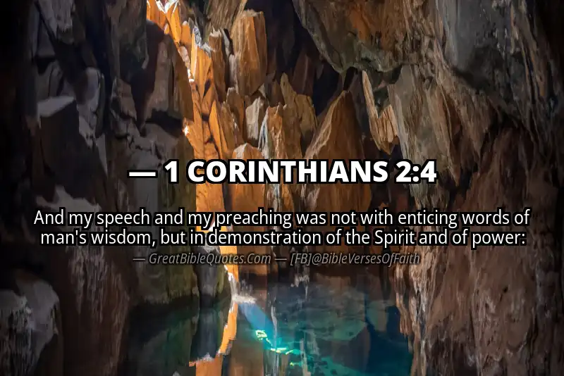 Bible verse: 1 CORINTHIANS 2:4 Image