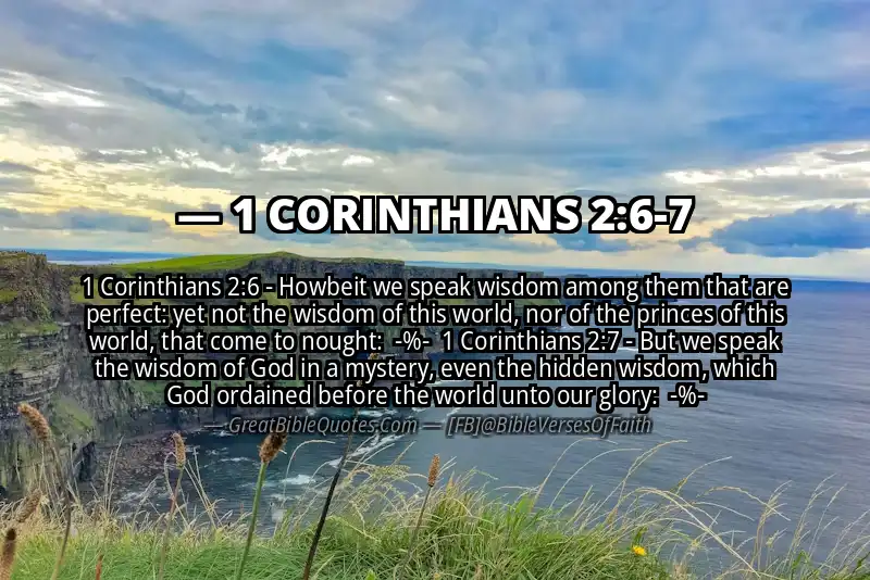 Image for 1 CORINTHIANS 2:6-7 Bible verse