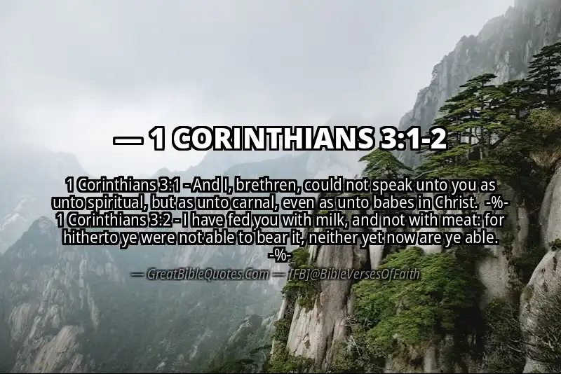 Image for 1 CORINTHIANS 3:1-2 Bible verse