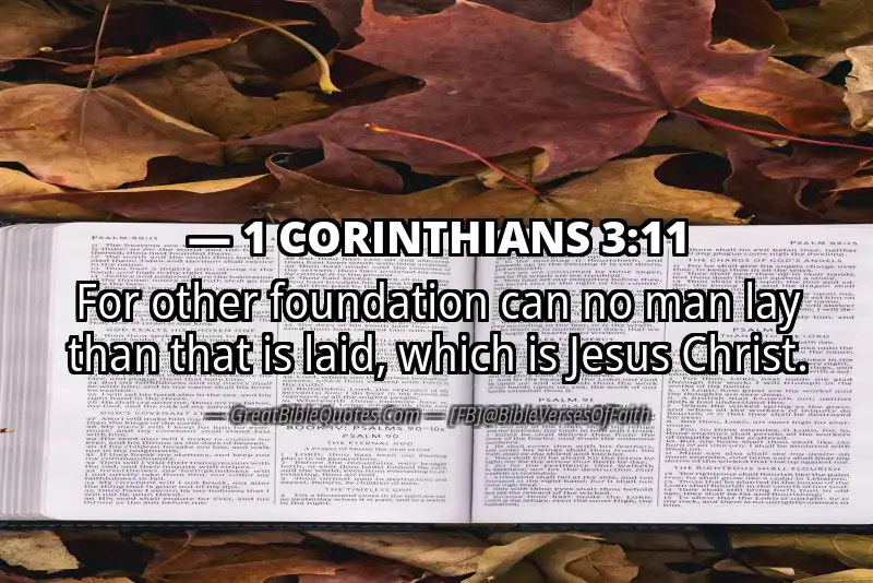 Bible verse: 1 CORINTHIANS 3:11 Image
