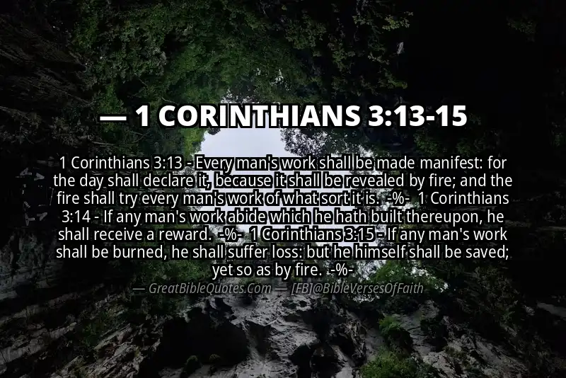 Image for 1 CORINTHIANS 3:13-15 Bible verse