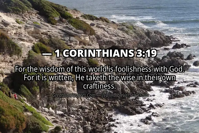 Image for 1 CORINTHIANS 3:19 Bible verse