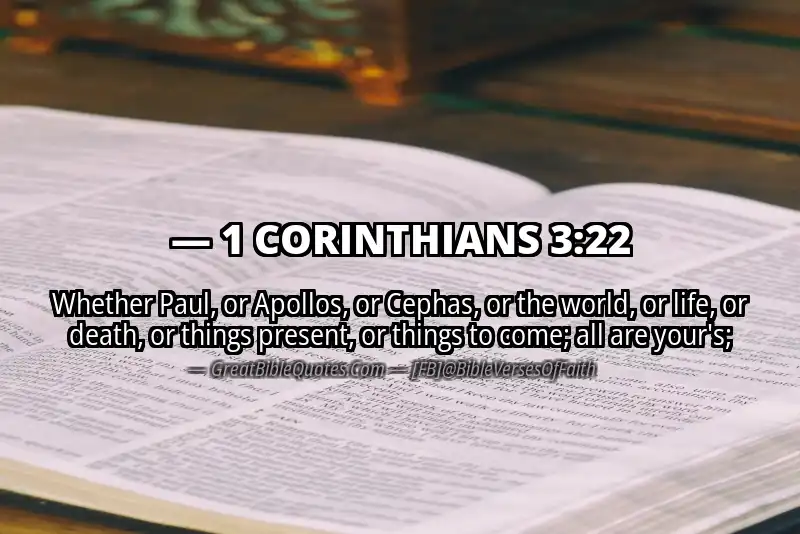 Bible verse: 1 CORINTHIANS 3:22 Image