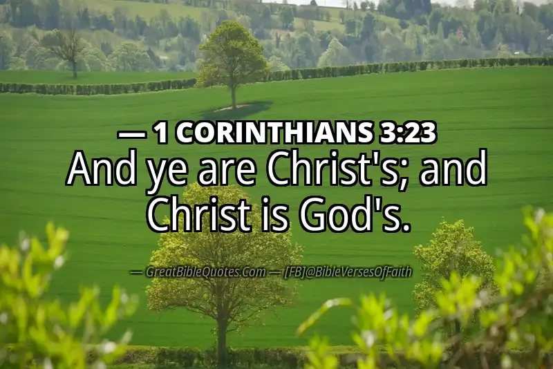 1 CORINTHIANS 3:23 Verse